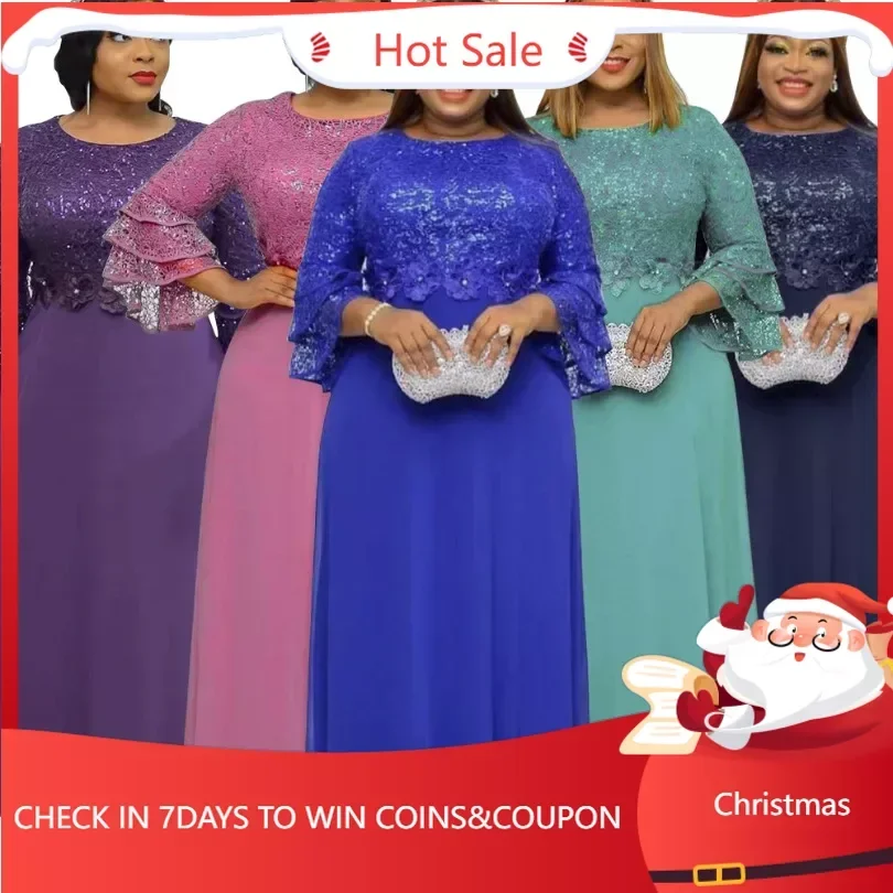 Plus Size African Party Dresses for Women 2023 New Fashion Dashiki Ankara Lace Wedding Gowns Elegant Turkey Muslim Maxi Dress
Plus Size African Party Dresses for Women 2023 New Fashion Dashiki Ankara Lace Wedding Gowns Elegant Turkey Muslim Maxi Dress