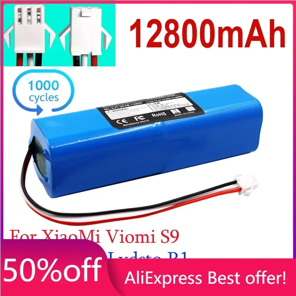 

Original for XiaoMi Lydsto R1 Rechargeable Li-ion Battery Robot Vacuum Cleaner R1 Battery Pack with Capacity 12800mAh