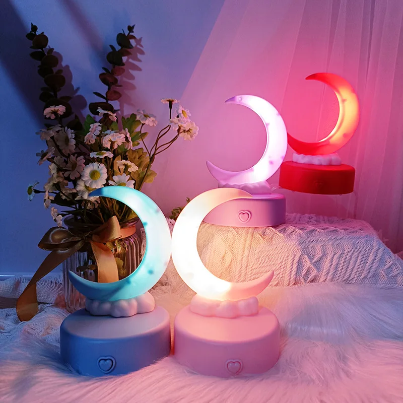 Creative Romantic Crescent Moon Night Light LED Bedside Decorative Table Lamp Living Room Luminous Toy Decorations Birthday Gift 
Creative Romantic Crescent Moon Night Light LED Bedside Decorative Table Lamp Living Room Luminous Toy Decorations Birthday Gift