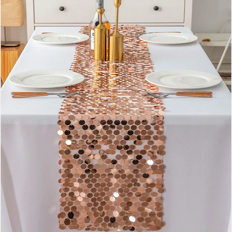 Sparkle Wedding Table Runner Sequin Shiny Gold Silver Luxury Sequin Table Runner for Party Birthday Valentine's Day Decor
Sparkle Wedding Table Runner Sequin Shiny Gold Silver Luxury Sequin Table Runner for Party Birthday Valentine's Day Decor