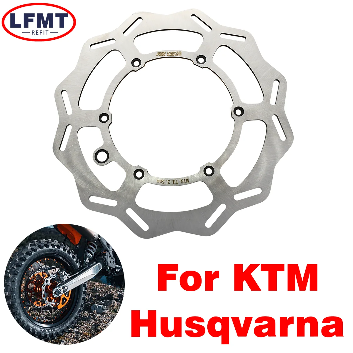 

Передний и задний тормоз для мотоцикла KTM XC XCF XCW SX SXF EXC EXCF TPi 6D 125-500 Husqvarna FE TE1994-2023 GasGas EX EC MC 260 мм