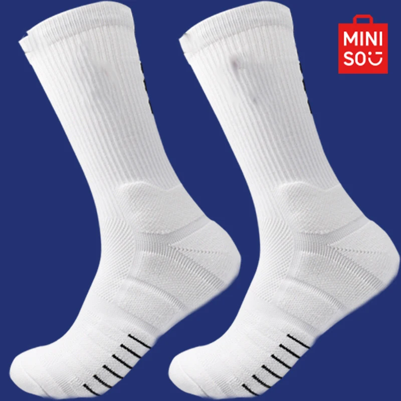 

Miniso Basketball Socks Sport Train Competition Socks Mid-Tube Socks Basketball Stockings Long Tube Socks Thickened Comfortable