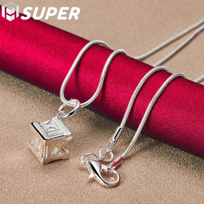925 Sterling Silver Square Roman Numeral Pendant Necklace For Woman Man 18-30 Inch Snake Chain Wedding Party Jewelry
925 Sterling Silver Square Roman Numeral Pendant Necklace For Woman Man 18-30 Inch Snake Chain Wedding Party Jewelry
