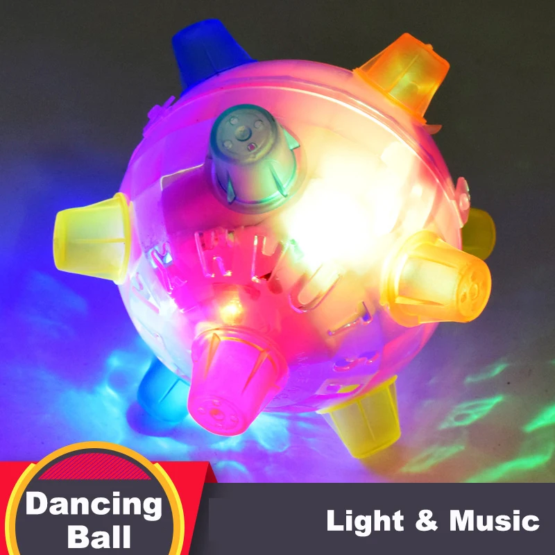 

2024 New LED Jumping Joggle Sound Sensitive Vibrating Powered Ball Game Kids Flashing Ball Toy Bouncing Children's Funny Toy