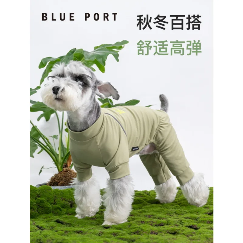 

Blueport Four Seasons Pet Clothing Elastic Four Legged Bottom Shirt Anti Hair Loss Small And Medium Dog Clothing Schnauzer