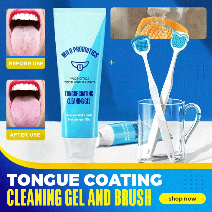 New Tongue Coating Cleaning Gel and Brush Soft Silicone Tongue Brush Oral Care Set To Keep Fresh Breath
New Tongue Coating Cleaning Gel and Brush Soft Silicone Tongue Brush Oral Care Set To Keep Fresh Breath