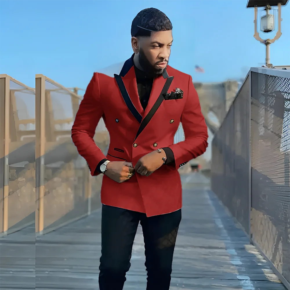 Red Men's Double Breasted Suit Blazer Wedding Groom Tuxedo Formal Party Clothes Elegant Men's Custom Suit
Red Men's Double Breasted Suit Blazer Wedding Groom Tuxedo Formal Party Clothes Elegant Men's Custom Suit