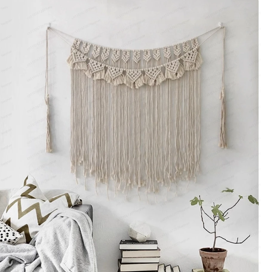 Macrame Floating Shelf Wall Hanging - Woven Tassel Display Shelf 3 S227f37169bc74c44bf1f26fc53d025a4X