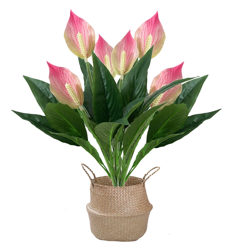 48cm Tropical Monstera Artificial Plants Fake Anthurium Tree Branch Plastic Leaves Real Touch Desktop Palm Tree For Home Decor
48cm Tropical Monstera Artificial Plants Fake Anthurium Tree Branch Plastic Leaves Real Touch Desktop Palm Tree For Home Decor