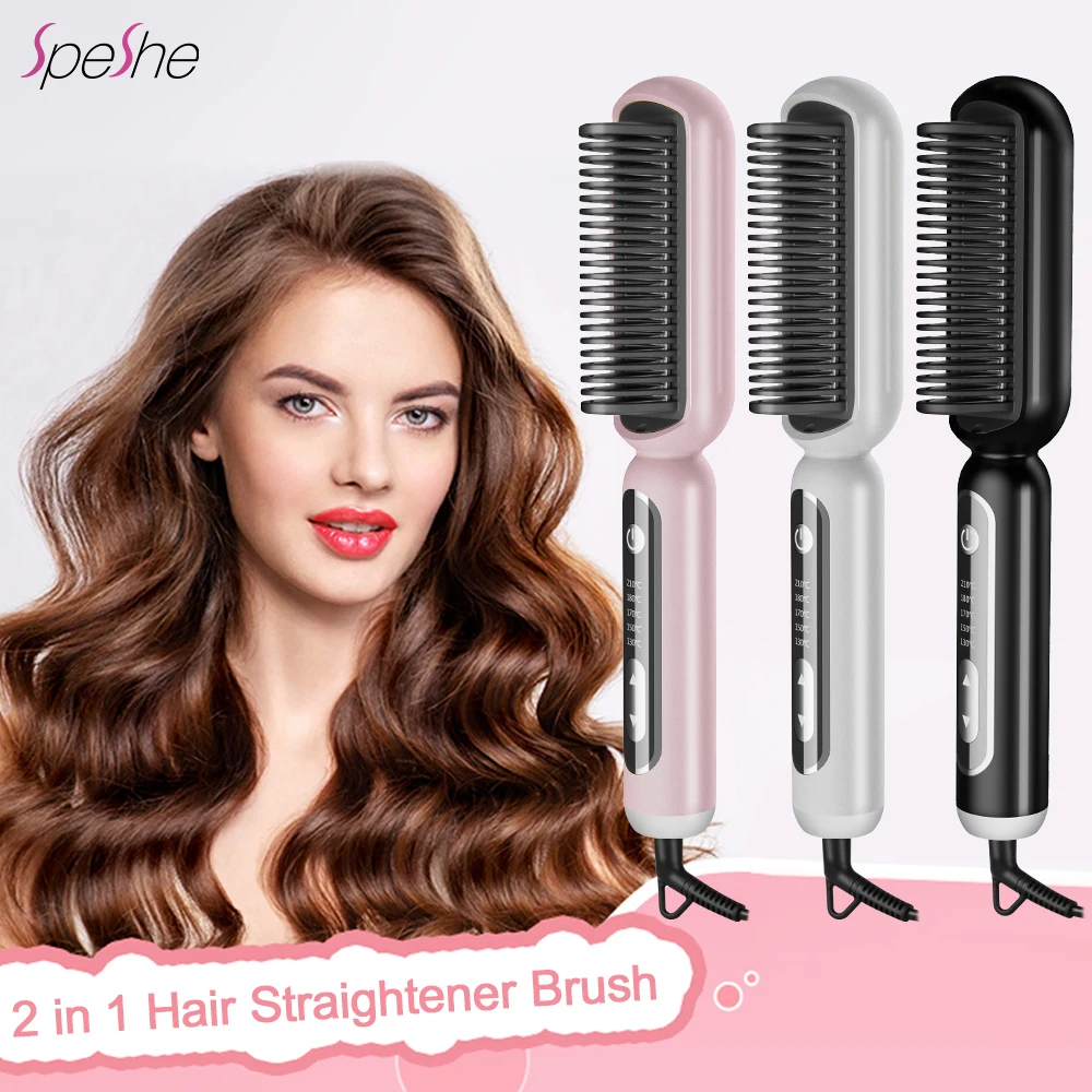 New Negative Ionic Anti-Scald Hair Straightener Comb Heating Straightening Brush Curling Iron for Women Hair Styling Appliances
New Negative Ionic Anti-Scald Hair Straightener Comb Heating Straightening Brush Curling Iron for Women Hair Styling Appliances