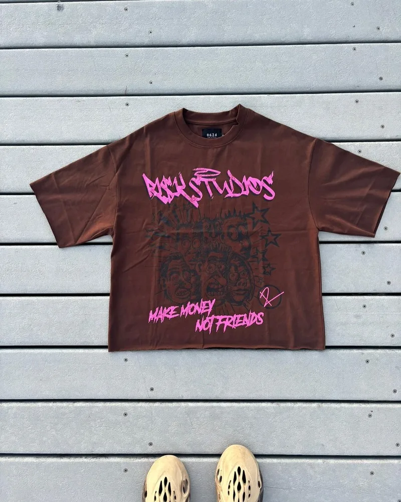 Мужская футболка с короткими рукавами, Повседневная Свободная футболка в стиле Харадзюку, с принтом букв аниме, в стиле ретро, Y2k, лето 2024 
Мужская футболка с короткими рукавами, Повседневная Свободная футболка в стиле Харадзюку, с принтом букв аниме, в стиле ретро, Y2k, лето 2024