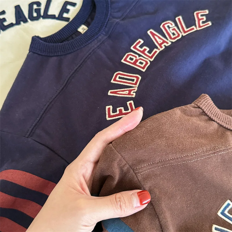 2025 Autumn New Children Long Sleeve T Shirts Boys Girls Letter Embroidery Cotton Tops Kids Casual Sweatshirt Bottoming Shirt 41 S228569437403430ead87043d4752daa9y