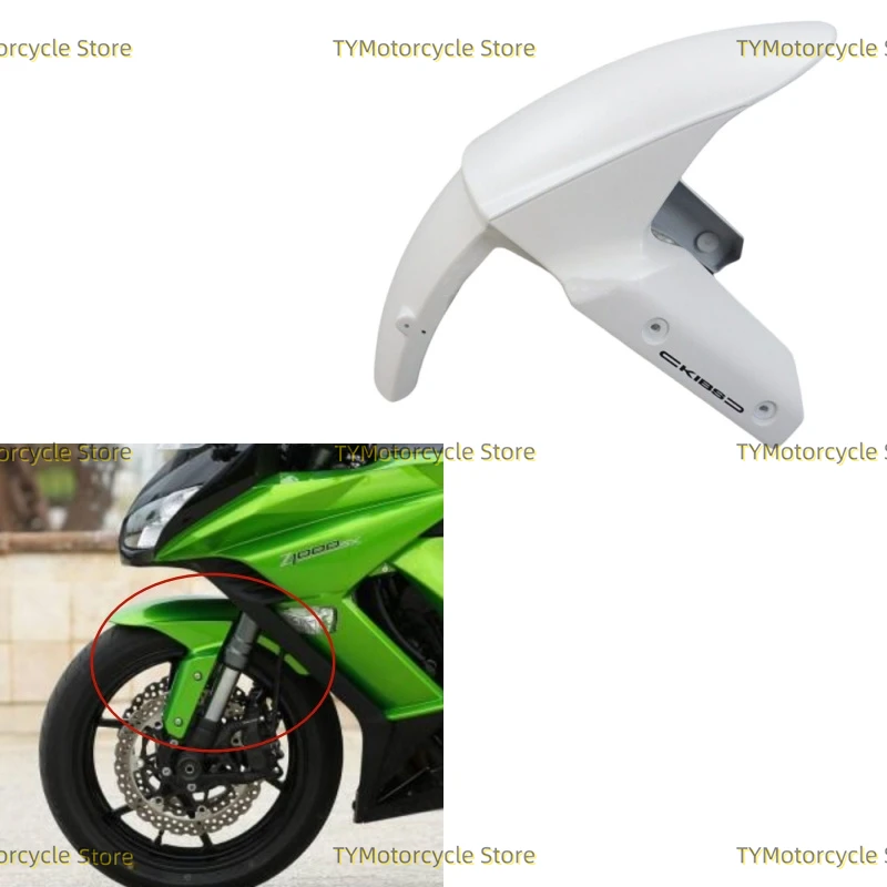 

Front Fender Mudguard Cover Fairing Fit For Kawasaki Z1000 (14-19) Z1000SX (10-16) ZX10R (11-15) Z800 (2013-16) ZX6R 636 (09-17)