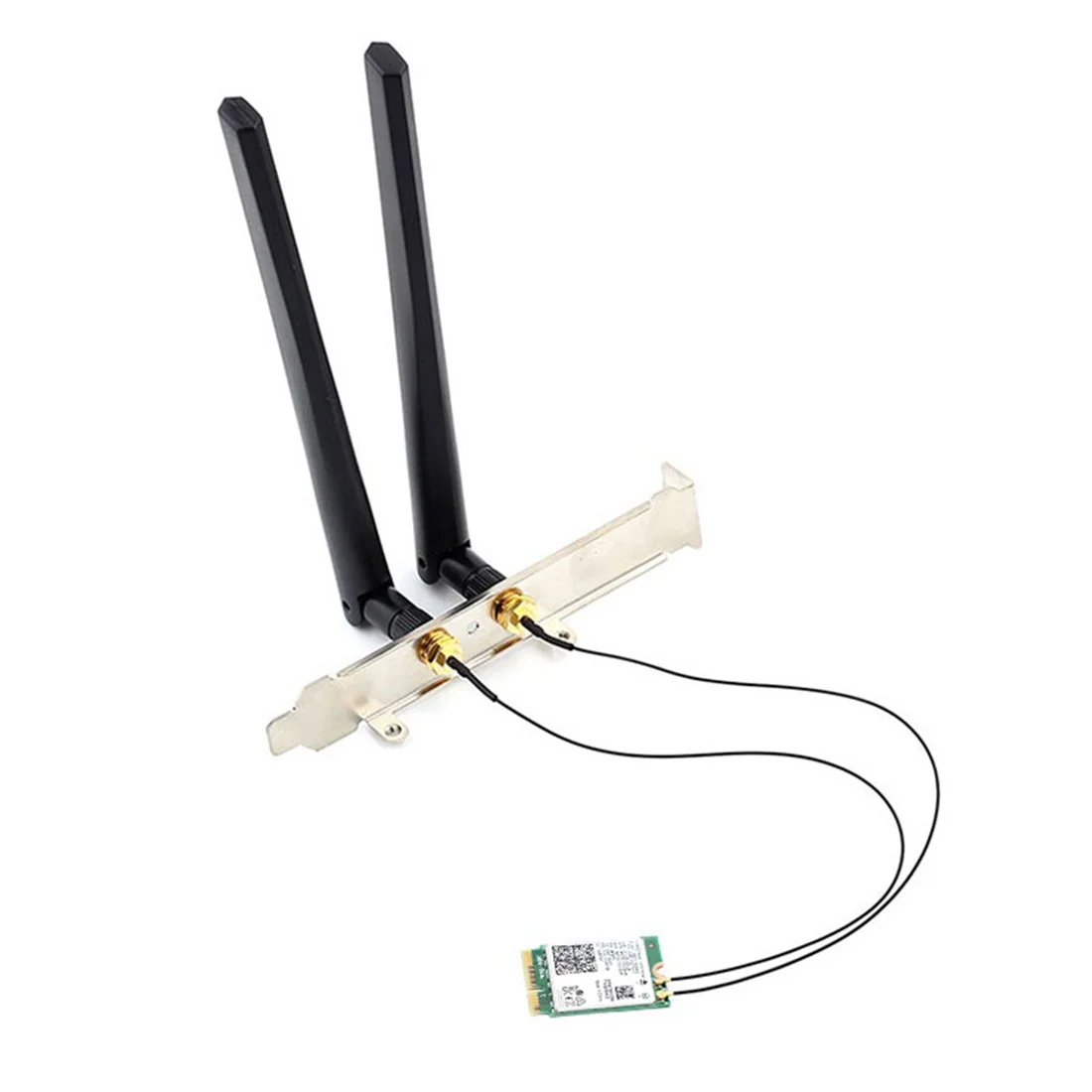 Wi-Fi 6 AX201 M.2 Key E CNVio 2 Wifi Card Dual Band 3000Mbps Wireless for Bluetooth 5.0 AX201NGW,with Antenna Kit
Wi-Fi 6 AX201 M.2 Key E CNVio 2 Wifi Card Dual Band 3000Mbps Wireless for Bluetooth 5.0 AX201NGW,with Antenna Kit