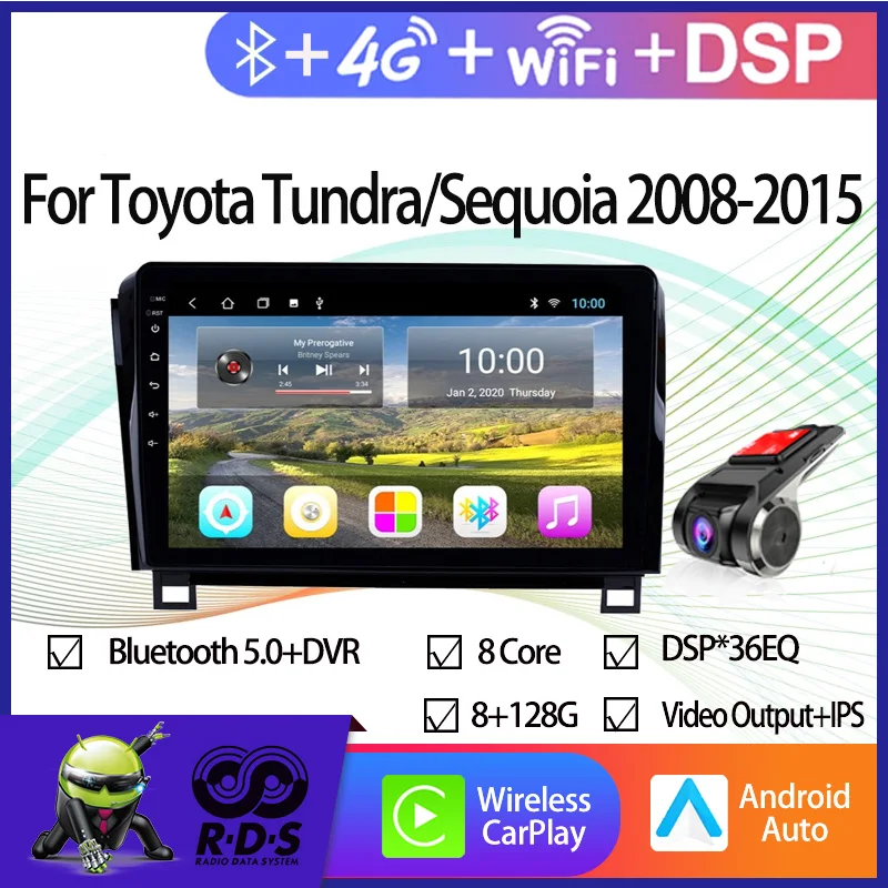 6G+128G Android 11 Car GPS Navigation For Toyota Tundra/Sequoia 2008-2015 Car Radio Stereo Multimedia Player
6G+128G Android 11 Car GPS Navigation For Toyota Tundra/Sequoia 2008-2015 Car Radio Stereo Multimedia Player