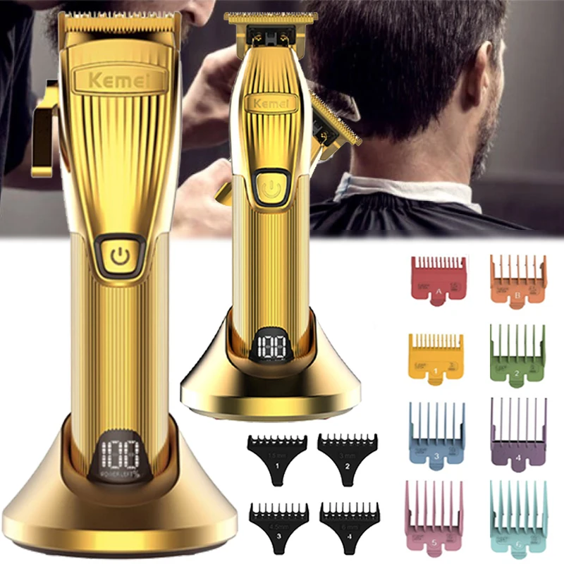 Kemei Professional Barber Shop Hair Clipper Kit 0mm Trimmer Electric Shaver Finish Machine Set Cordless/Corded Li-on Clip
Kemei Professional Barber Shop Hair Clipper Kit 0mm Trimmer Electric Shaver Finish Machine Set Cordless/Corded Li-on Clip
