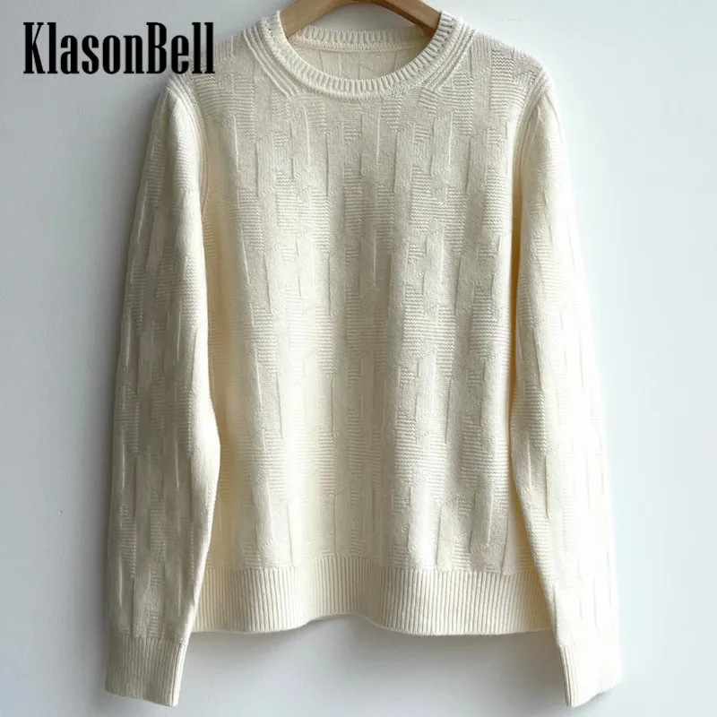 10.17 KlasonBell Hot Sale Women's Temperament Jacquard 100% Cashmere Comfortable Knitwear Top O-Neck Long Sleeve Sweater
10.17 KlasonBell Hot Sale Women's Temperament Jacquard 100% Cashmere Comfortable Knitwear Top O-Neck Long Sleeve Sweater