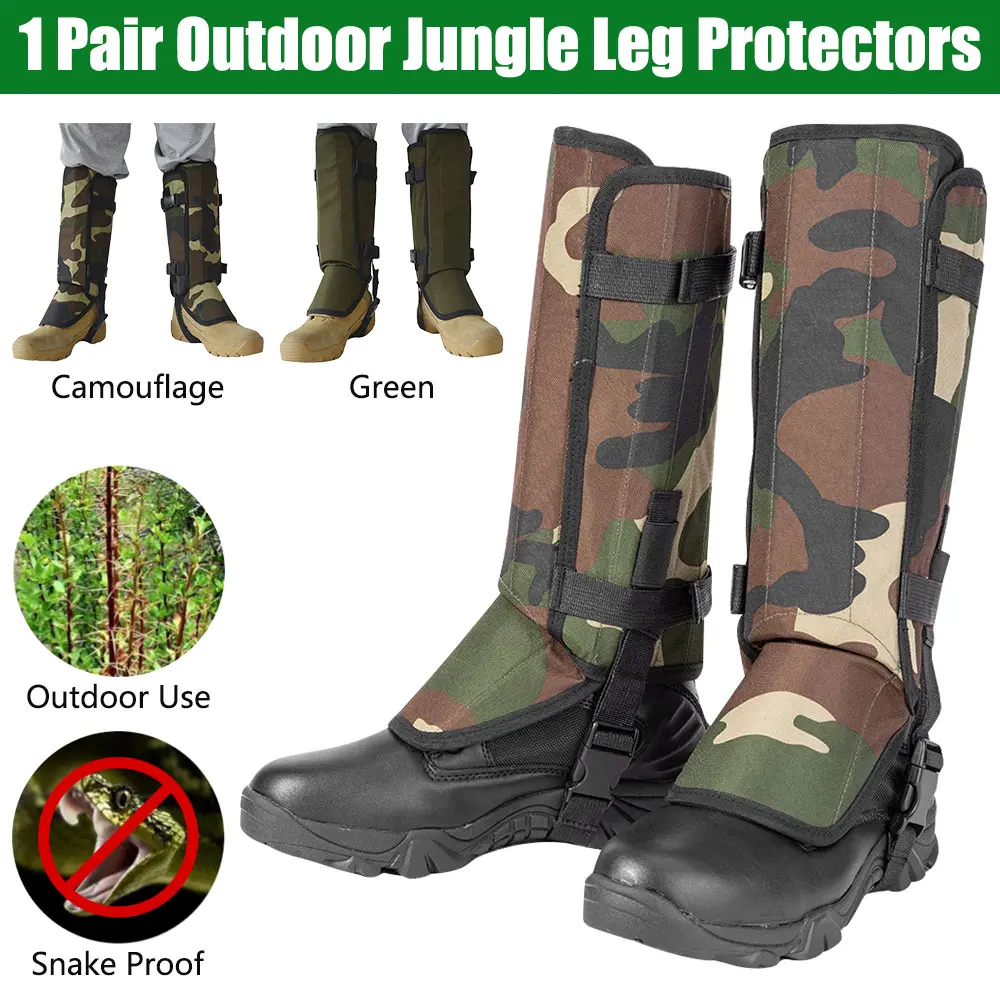 

Outdoor Boot Gaiters Snake Bit Protection Waterproof Legging Adjustable Hunting Mountain Climbing Hiking Leg Cover Anti-insect