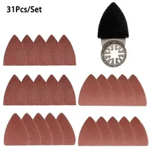31Pcs 38*52mm Triangle Oscillating Sandpaper Sanding Disc Hook Loop 60 80 120 180 240 320 Grit For Hard Wood Metal Polishing
31Pcs 38*52mm Triangle Oscillating Sandpaper Sanding Disc Hook Loop 60 80 120 180 240 320 Grit For Hard Wood Metal Polishing