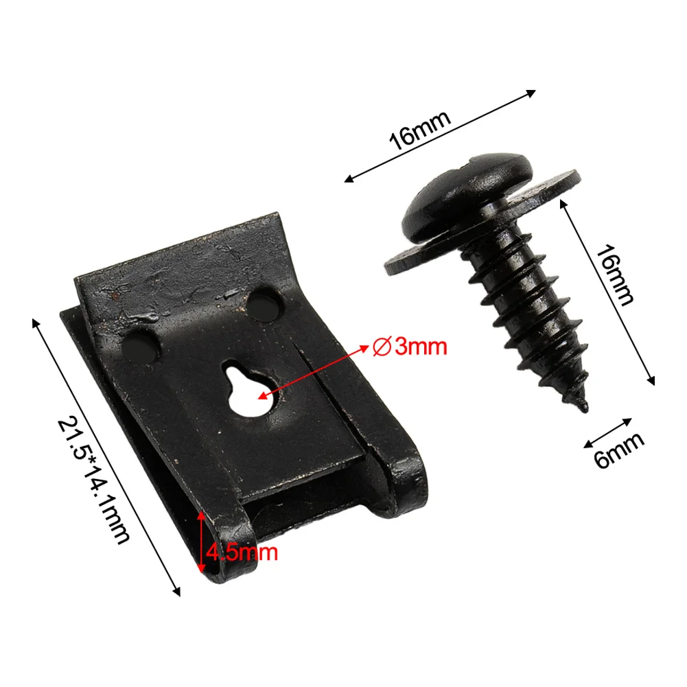 With Screws U-type Clips 15 Set Black Car Fasteners Side Skirts Spring Trim Panel Metal Replacement Durable New
With Screws U-type Clips 15 Set Black Car Fasteners Side Skirts Spring Trim Panel Metal Replacement Durable New