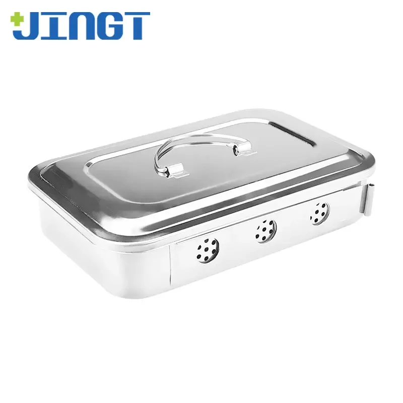 JINGT Dental Stainless Steel Disinfection Disk Device Has Hole With A Cover Square High-Temperature Utensil Surgery Tray
JINGT Dental Stainless Steel Disinfection Disk Device Has Hole With A Cover Square High-Temperature Utensil Surgery Tray