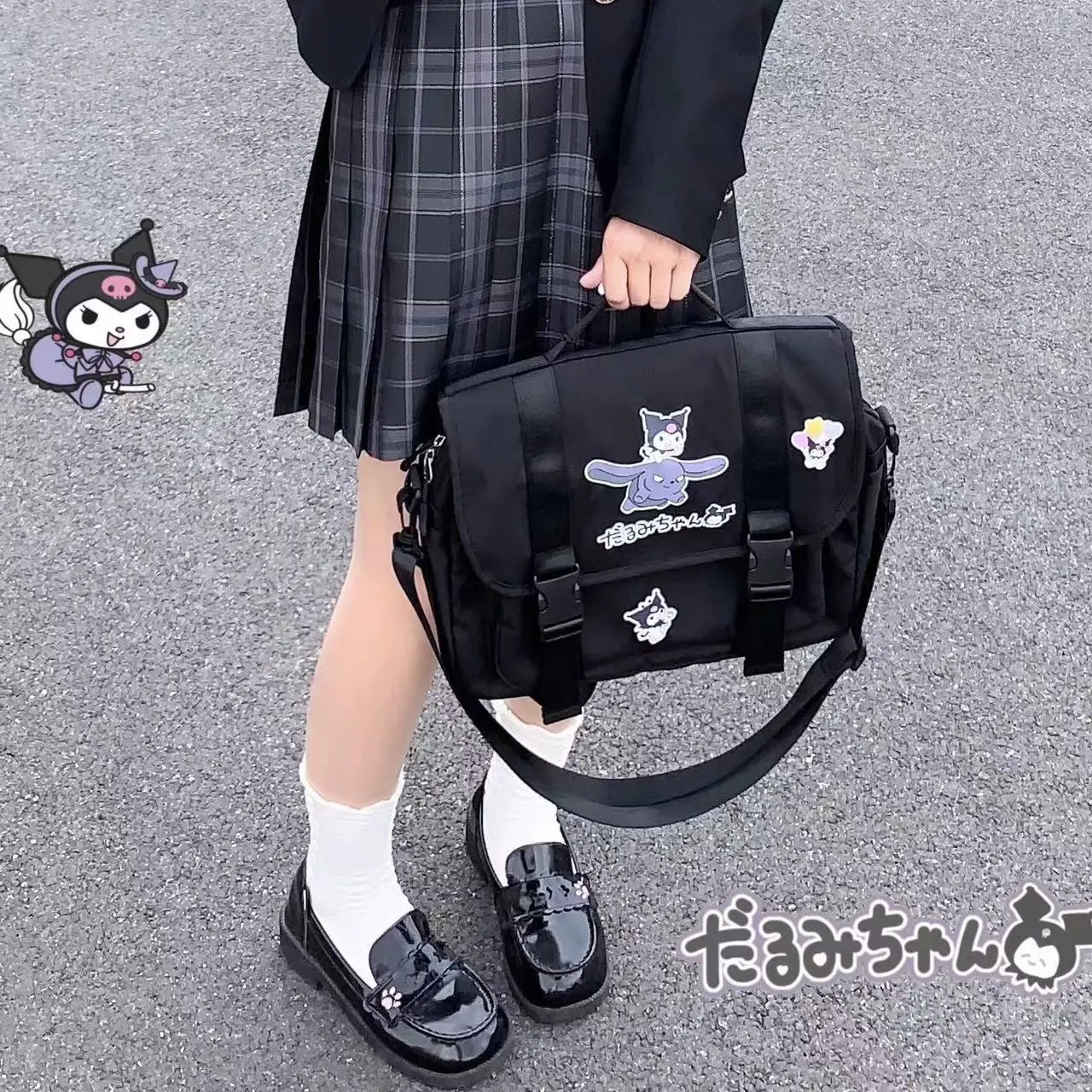 

Kawaii Sanrio Handheld Diagonal Bag Kuromi Cinnamoroll My Melody Cute Girl Japan Jk Style Student Schoolbag Backpacks Gift
