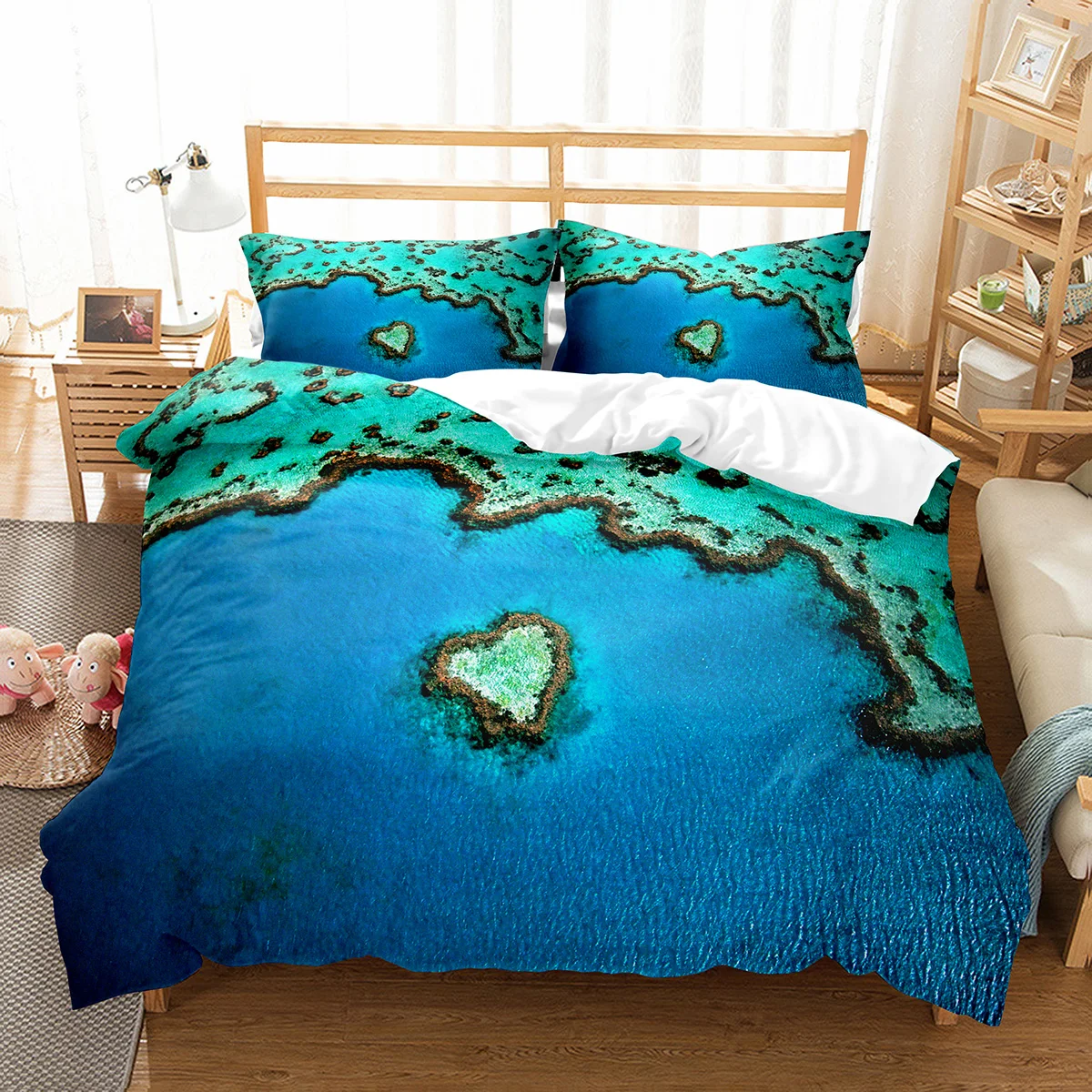 The Great Barrier Reef King Queen Duvet Cover Blue Ocean Bedding Set Hawaii Islands Quilt Cover 2/3pcs Polyester Comforter Cover
The Great Barrier Reef King Queen Duvet Cover Blue Ocean Bedding Set Hawaii Islands Quilt Cover 2/3pcs Polyester Comforter Cover