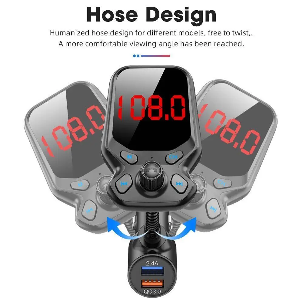 Portable MP3 Player Radio Adapter Fast Charging Wireless Blue Tooth Car FM Transmitter MP3 Player Radio Adapter USB Charger
Portable MP3 Player Radio Adapter Fast Charging Wireless Blue Tooth Car FM Transmitter MP3 Player Radio Adapter USB Charger
