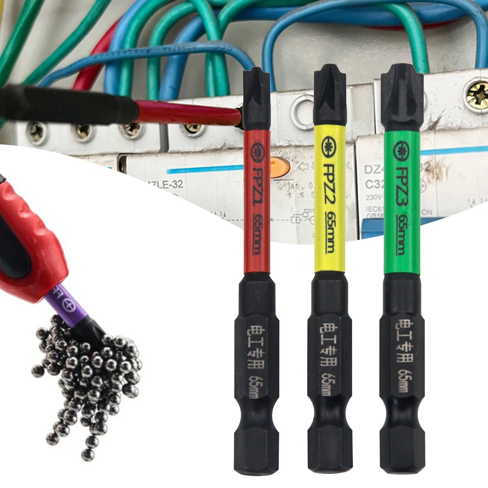3Pcs Electrician Special Slotted/Cross Screwdriver Bits FPZ1/FPZ2/FPZ3 65mm Alloy Steel Magnetic Screwdriver Bit Set Hand Tools
3Pcs Electrician Special Slotted/Cross Screwdriver Bits FPZ1/FPZ2/FPZ3 65mm Alloy Steel Magnetic Screwdriver Bit Set Hand Tools