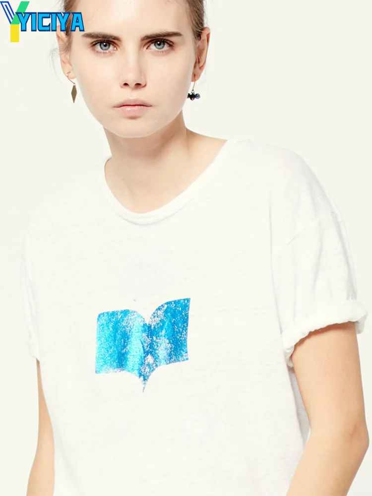 T-shirt y2k Top women t-shirts French brand short sleeves printing American crop top oversize tee shirt Woman clothing
T-shirt y2k Top women t-shirts French brand short sleeves printing American crop top oversize tee shirt Woman clothing