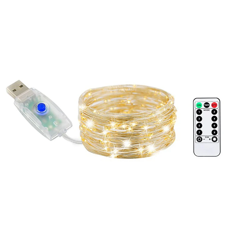Waterproof 8 Mode LED Copper Wire String Lights Fairy Wreath Christmas Lights Outdoor Remote Control USB Powered Wedding Decor
Waterproof 8 Mode LED Copper Wire String Lights Fairy Wreath Christmas Lights Outdoor Remote Control USB Powered Wedding Decor