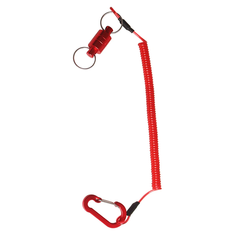 

1pc Fish Coiled Lanyards Magnetic Release Retractable Fish Coiled Lanyards Luya Wire Securing Rope Tool Camping Supplies