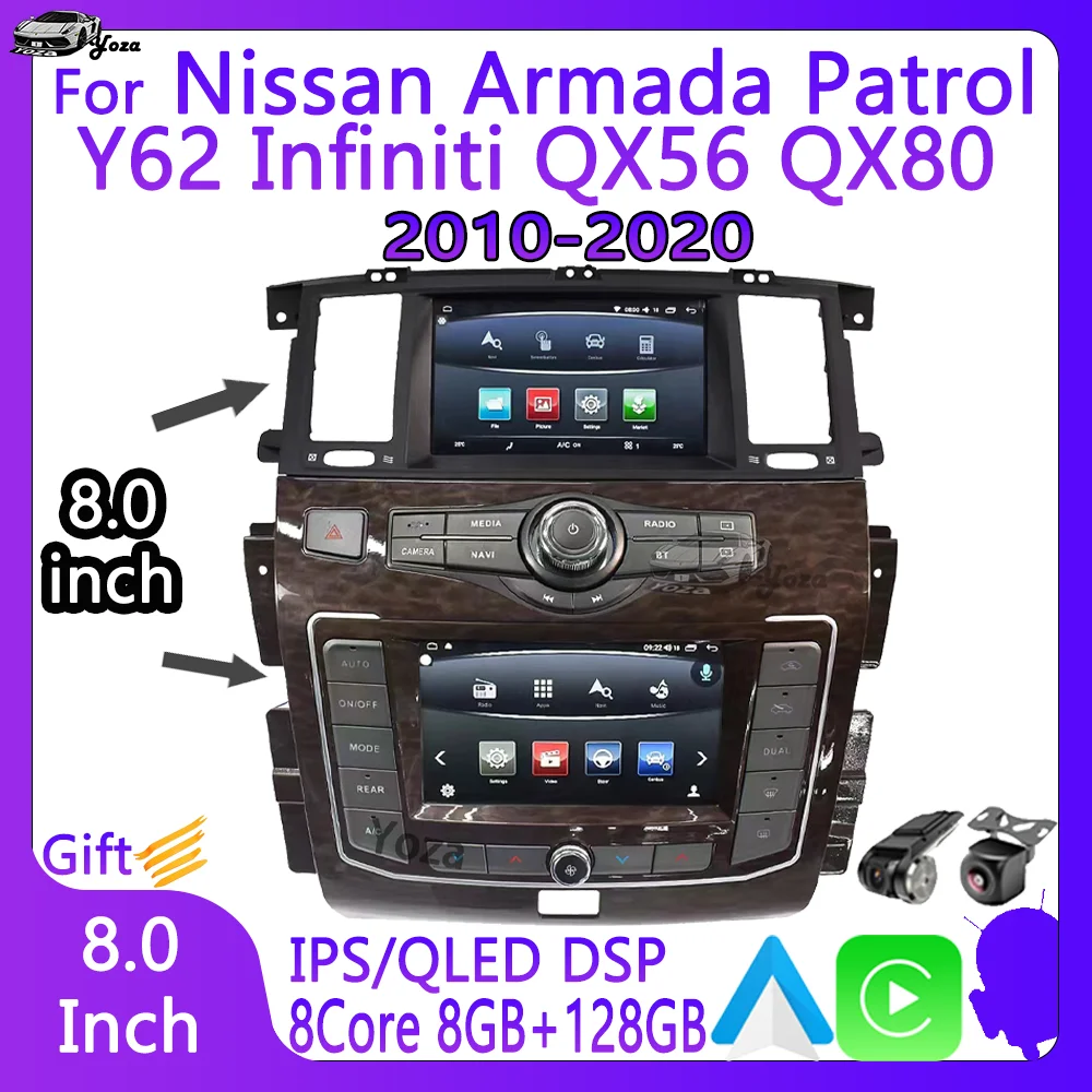 Yoza Carplay CarRadio For Nissan Armada Patrol Y62 Infiniti QX56 QX80 2010-2020Android Touch Screen Multimedia Player Navigation
Yoza Carplay CarRadio For Nissan Armada Patrol Y62 Infiniti QX56 QX80 2010-2020Android Touch Screen Multimedia Player Navigation