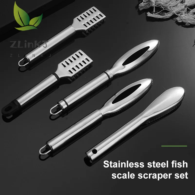 

1pc Stainless Steel Fish Scale Planer Flat Throwing Sharp Serrated Labor-saving Remove Fish Scales Knives Practical Kitchen Tool