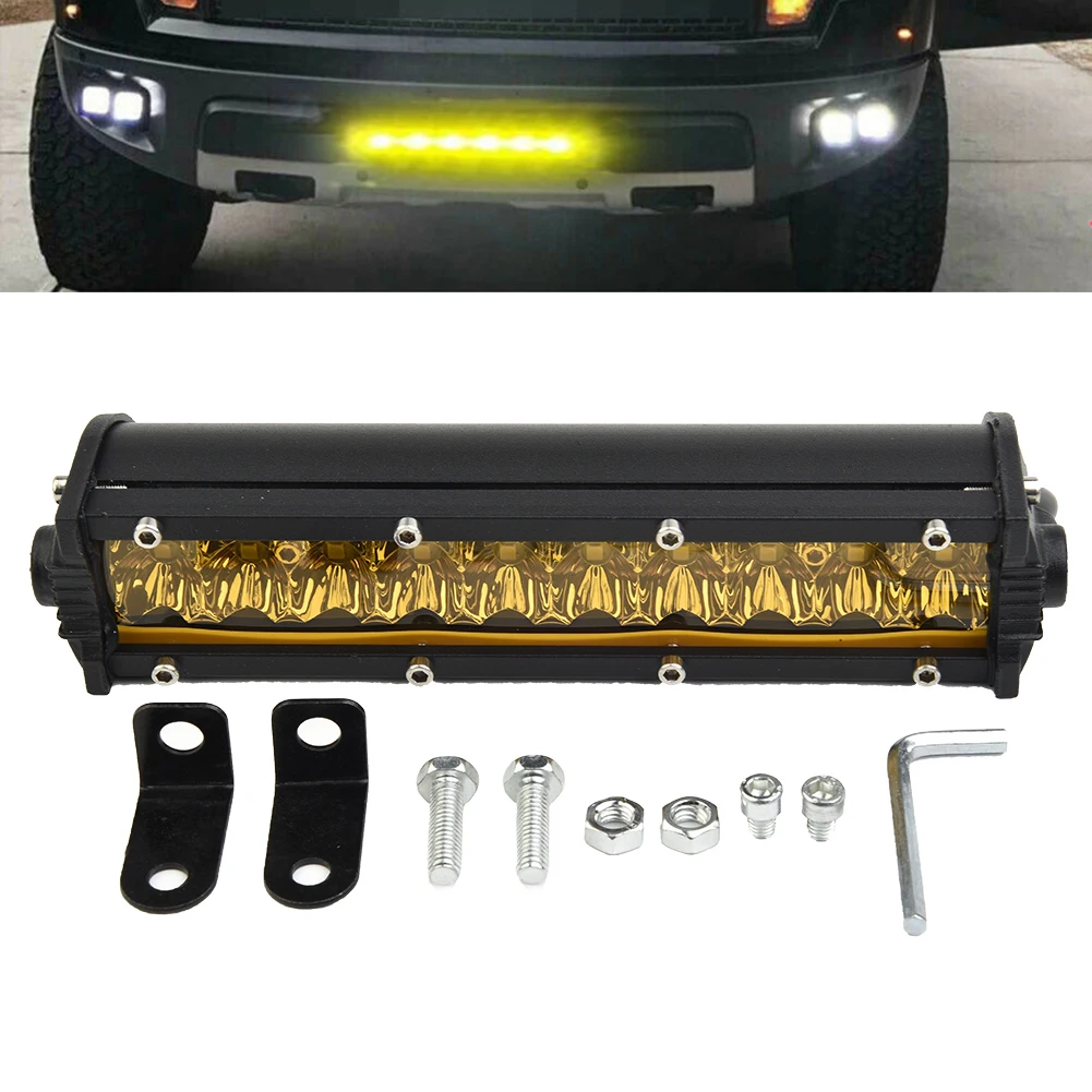 

DC 9-32V 60W 7 Inches Ultra-Thin 20-LED Work Light Bar Fog Driving Lamp Spot Beam Yellow For Car 4WD Truck Off-Road Vehicle