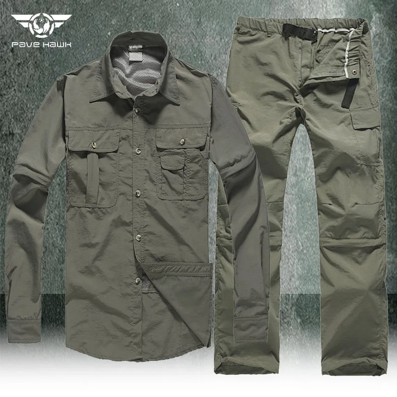 Outdoor Tactical Coats and Tactical Pants Mens Military Multi-pocket Quick-drying Set Detachable Sunscreen Breathable Costume
Outdoor Tactical Coats and Tactical Pants Mens Military Multi-pocket Quick-drying Set Detachable Sunscreen Breathable Costume