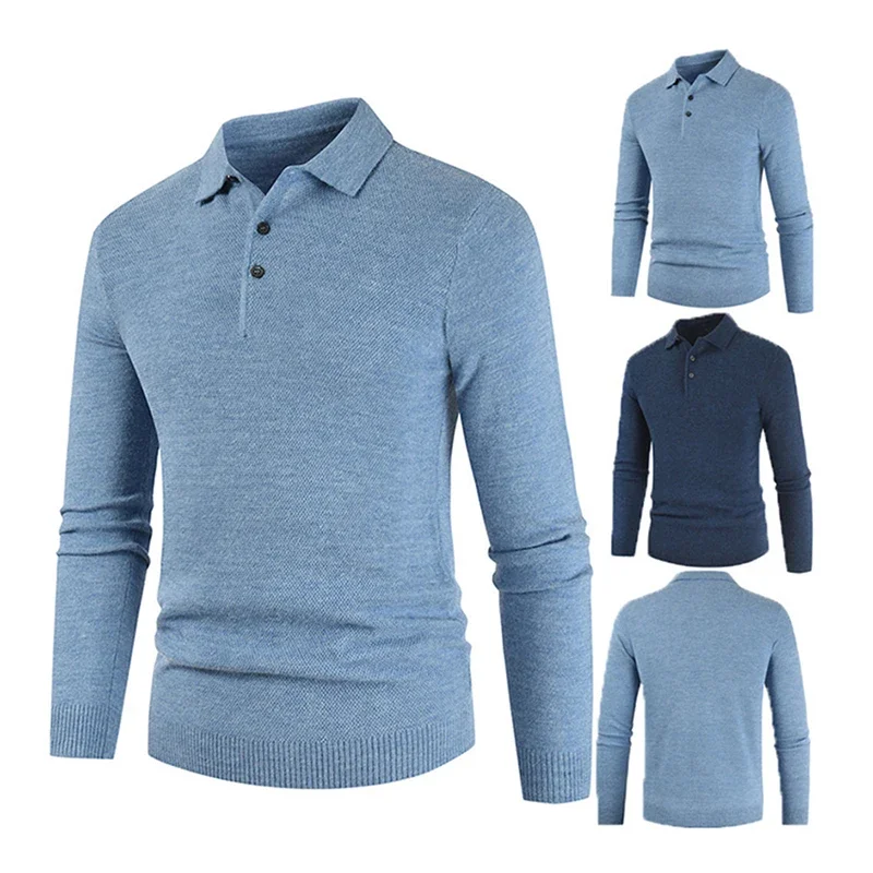 Winter New Men's Turn-down Collar Sweaters Knitted Pullovers Men Solid Color Casual Male Sweater Long Sleeve Knitted Sweater
Winter New Men's Turn-down Collar Sweaters Knitted Pullovers Men Solid Color Casual Male Sweater Long Sleeve Knitted Sweater