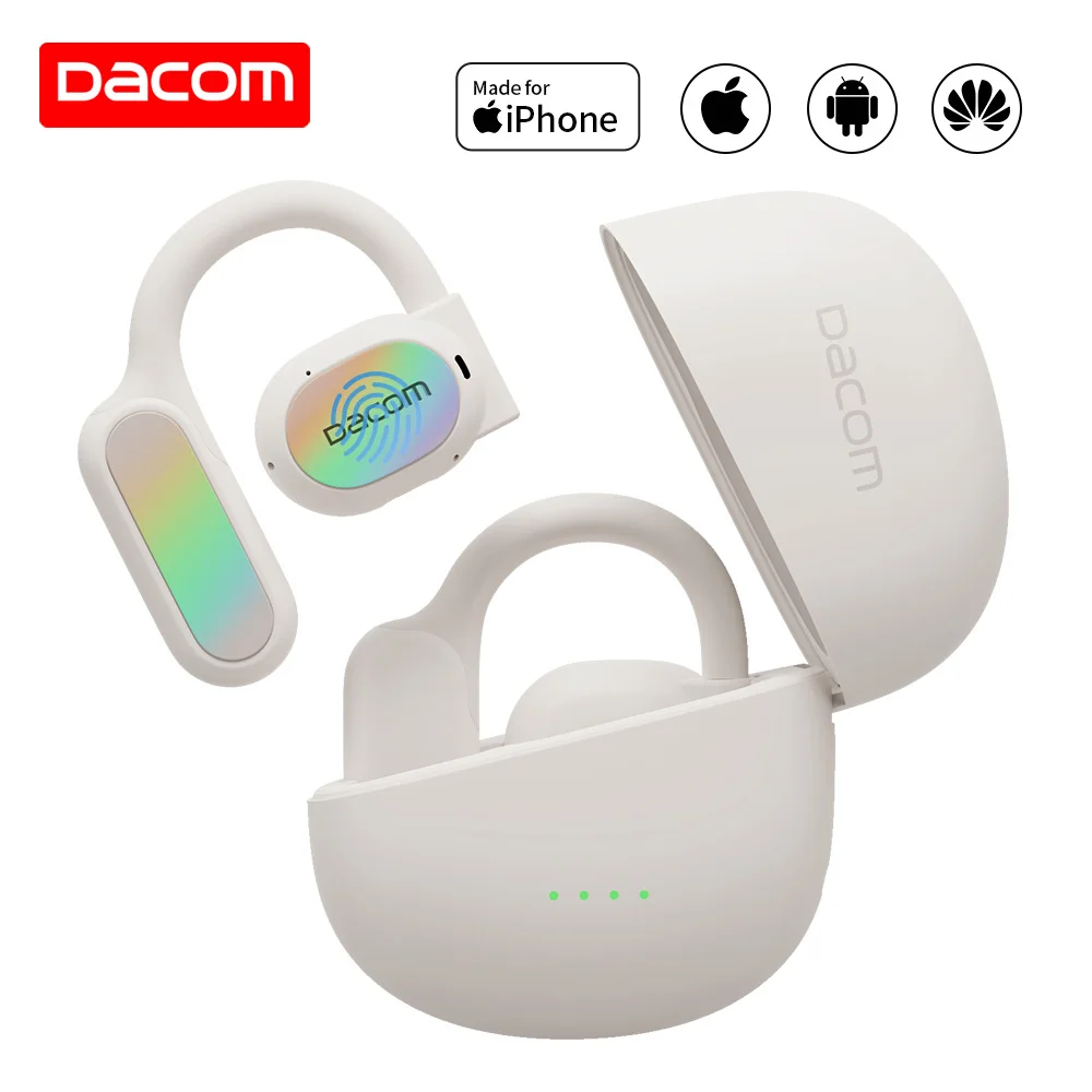 

Dacom Wireless Headphones Bluetooth 5.3 Earphones TWS Super Bass Open Earbuds Fit for Android Dual-Mic Noise Canceling Headsets