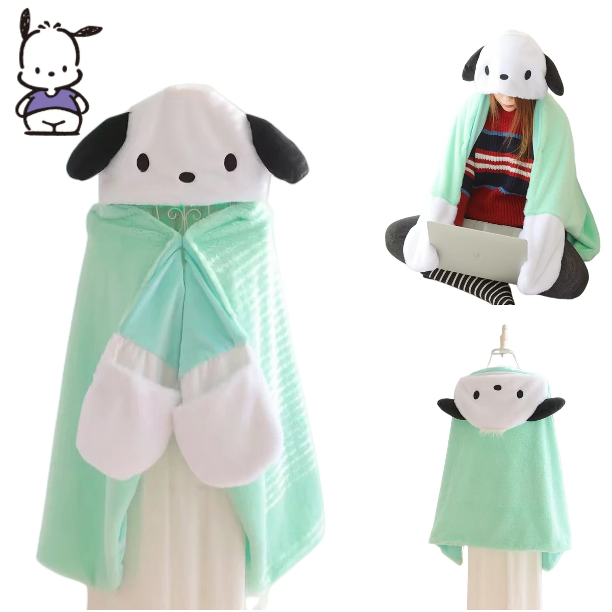 Теплая накидка с капюшоном Sanrio, одеяло понравико, милое плюшевое одеяло в японском стиле аниме, одеяло для сна, подарок на день рождения для девочки
Теплая накидка с капюшоном Sanrio, одеяло понравико, милое плюшевое одеяло в японском стиле аниме, одеяло для сна, подарок на день рождения для девочки