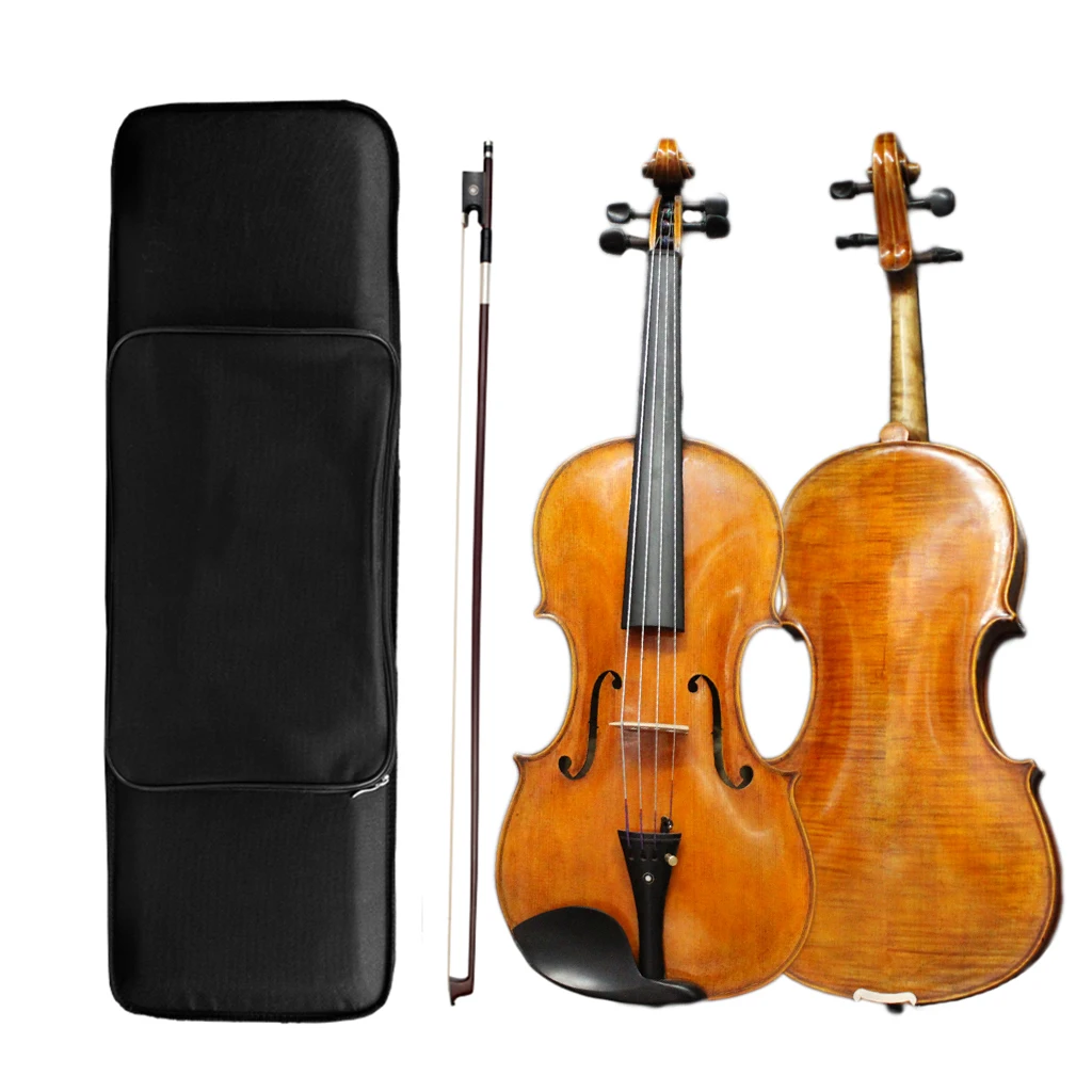 

NAOMI Advanced Great Sounding Violin Guarneri del Gesu 1743 Copy Cannone Violin Flamed Back Violon Violino IPE Bow Case