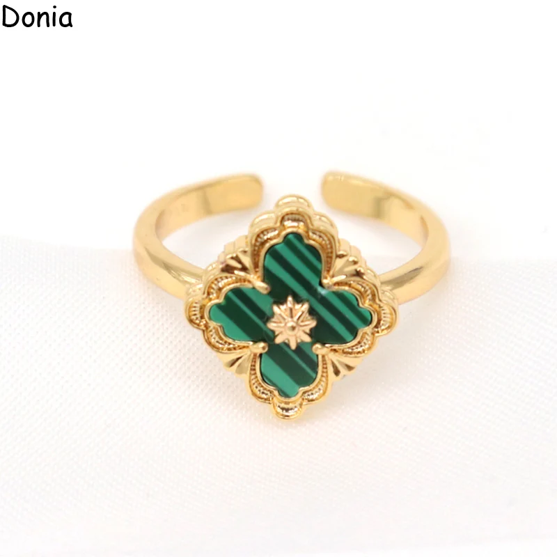 Donia jewelry European and American fashion four-leaf flower ring copper micro-encrusted shell luxury new animal couple ring
Donia jewelry European and American fashion four-leaf flower ring copper micro-encrusted shell luxury new animal couple ring