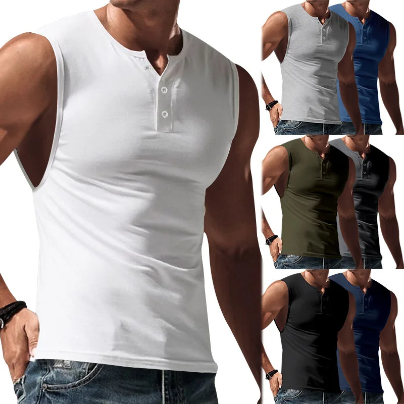 2023men's Clothing Light Board Solid Color Summer Sports Vest Wide Shoulder Men's Henley Shirt Slim Sleevelesstmen's T-shirt
2023men's Clothing Light Board Solid Color Summer Sports Vest Wide Shoulder Men's Henley Shirt Slim Sleevelesstmen's T-shirt