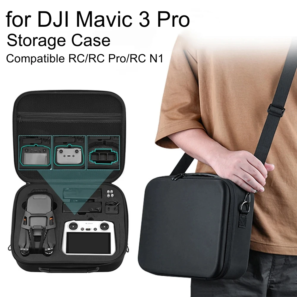 

Drone Bags For DJI Mavic 3 Pro Portable Shoulder Bag Storage Carrying Case Compatible RCRC Pro/RC-N1 Remote Controller Accessory