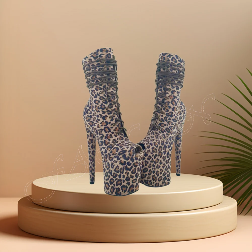 Leopard Platform Ankle Boots Peep Toe Cross Tied Side Zipper Spike High Heel Shoes for Women High Heel 2023 Zapatillas Mujer
Leopard Platform Ankle Boots Peep Toe Cross Tied Side Zipper Spike High Heel Shoes for Women High Heel 2023 Zapatillas Mujer