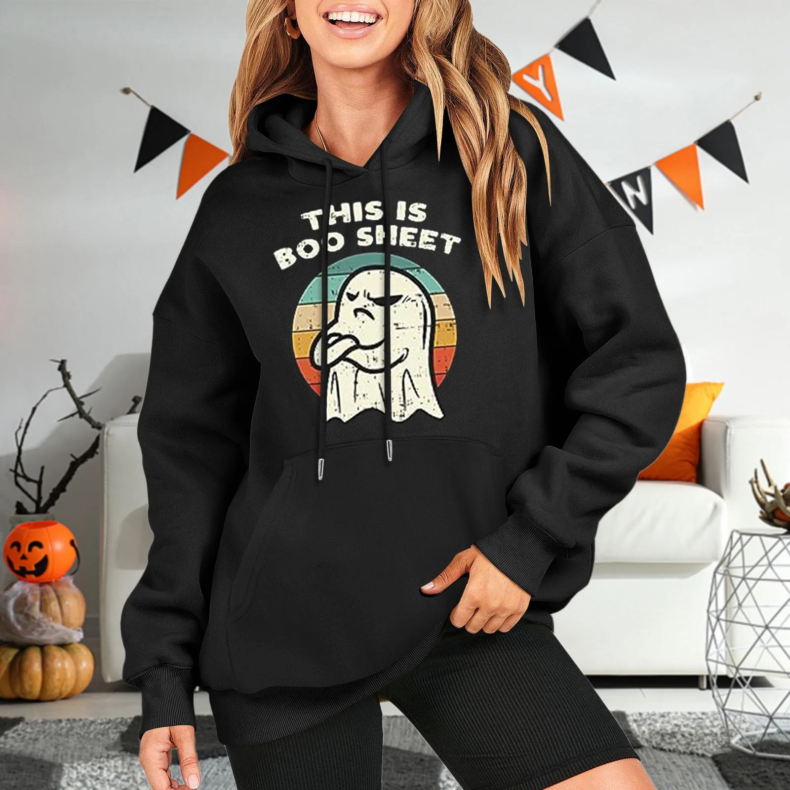 Halloween Graphic Graphic Fleeced Clothing Oversized Sweatshirt Long Sleeve Top Pullover Hoodie Clothes Women'S Autumn Clothing
Halloween Graphic Graphic Fleeced Clothing Oversized Sweatshirt Long Sleeve Top Pullover Hoodie Clothes Women'S Autumn Clothing