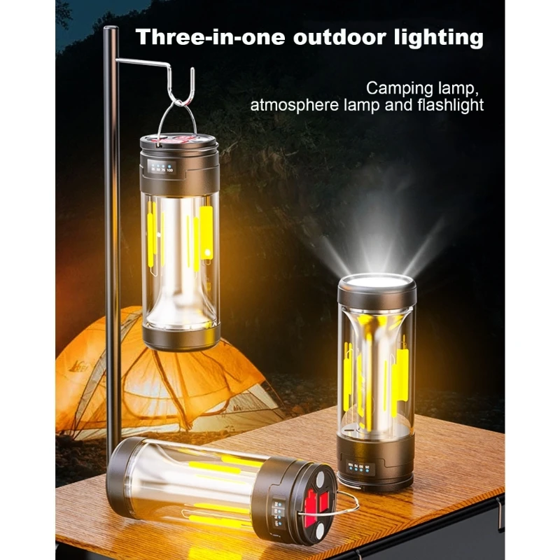 69HC Tpye-C Camping Lantern Portable Lamp Lights Magnetic Base and Foldable Hook for-Emergency Use or Camp Gift for Kid
69HC Tpye-C Camping Lantern Portable Lamp Lights Magnetic Base and Foldable Hook for-Emergency Use or Camp Gift for Kid