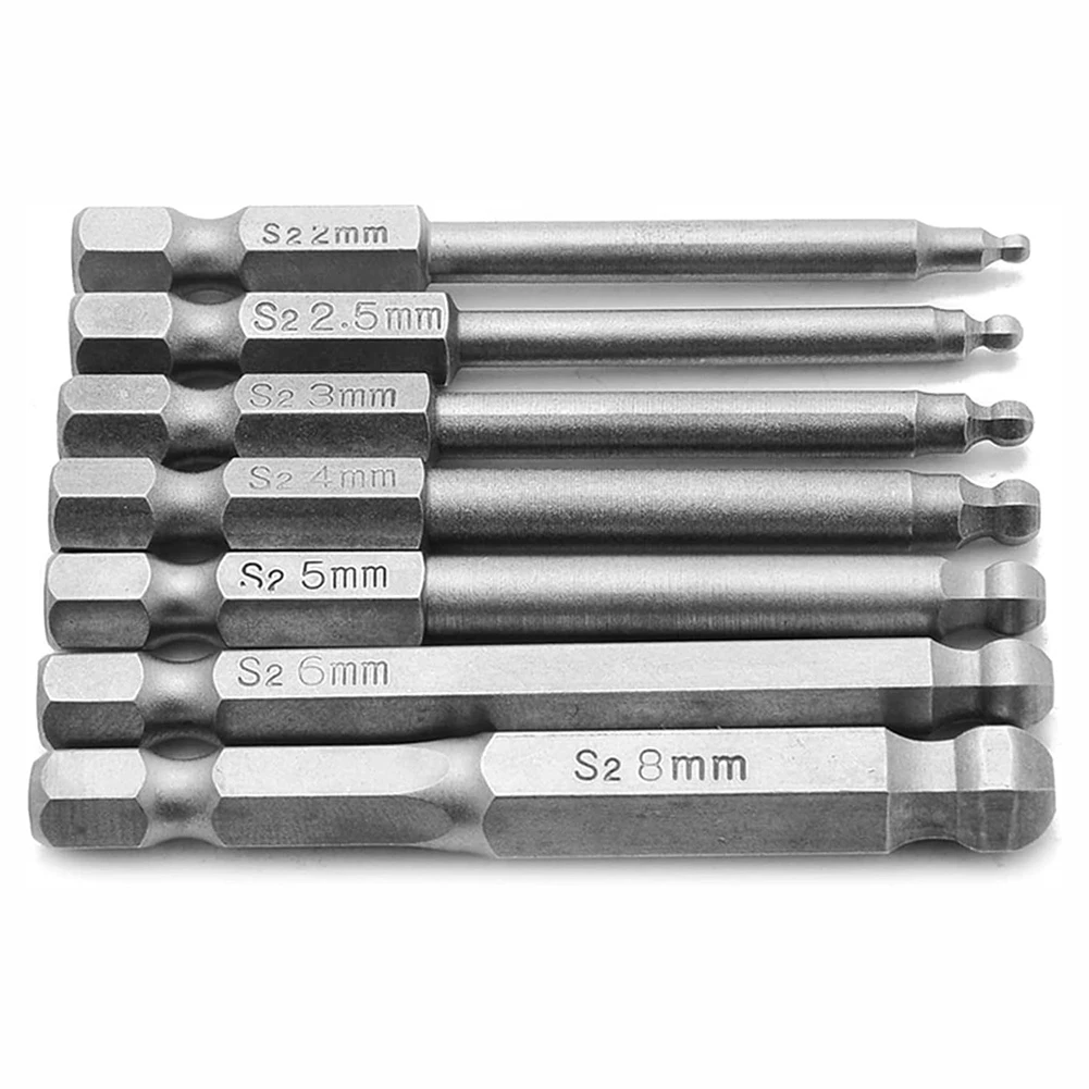 1pc 65mm Ball End Hex Screwdriver Bit Alloy Steel Magnetic Hexagon Head Screw Driver Drill Electric Screwdriver H3 H4 H5 H6 H8
1pc 65mm Ball End Hex Screwdriver Bit Alloy Steel Magnetic Hexagon Head Screw Driver Drill Electric Screwdriver H3 H4 H5 H6 H8