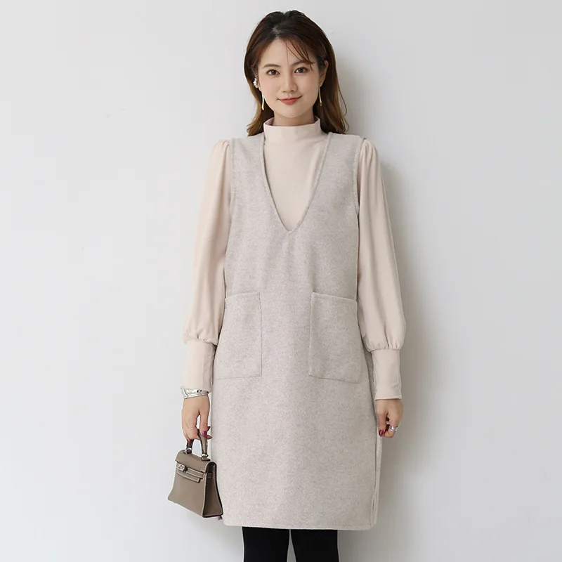 2022 Autumn and Winter New Style Short Dress Japanese Woolen Vest Women Mid-length Vest Skirt Bottoming Dress Sweater Vests
2022 Autumn and Winter New Style Short Dress Japanese Woolen Vest Women Mid-length Vest Skirt Bottoming Dress Sweater Vests