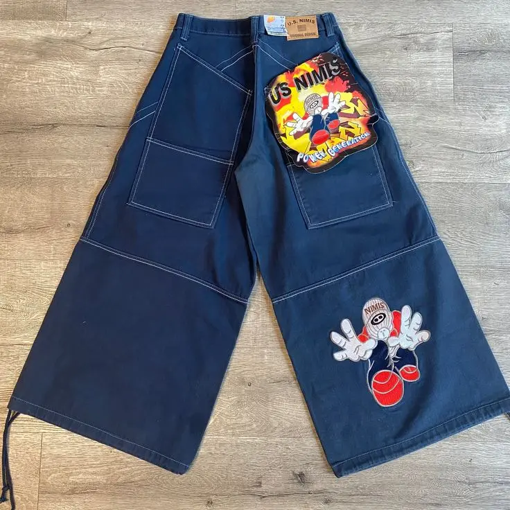 Korean Style Print Pattern Casual Jeans Women Punk Hip Hop Fashion Y2K Vintage Harajuku High Waist Baggy Wide Leg Pants
Korean Style Print Pattern Casual Jeans Women Punk Hip Hop Fashion Y2K Vintage Harajuku High Waist Baggy Wide Leg Pants