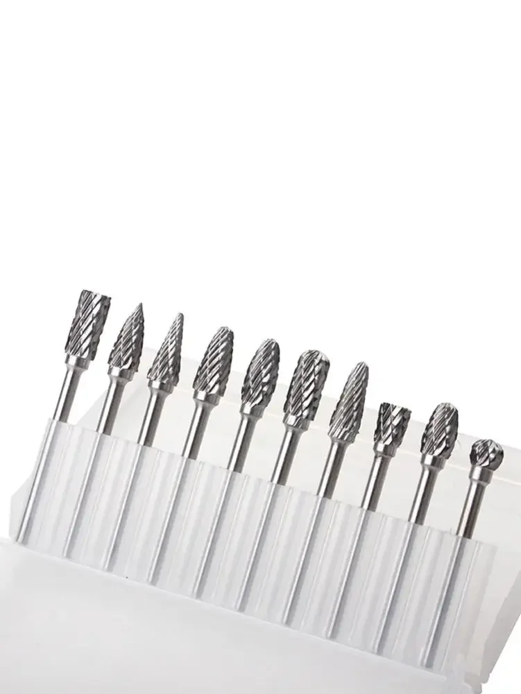 

Carbide Rotating Burr Set 10 PCS With Maximum Rotating Speed Of 70 000 Double-cut Rotary Carving Bits For Metal Drilling Engra